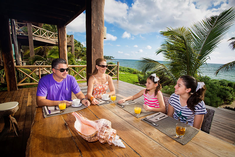 Breakfast at the lodge terrace